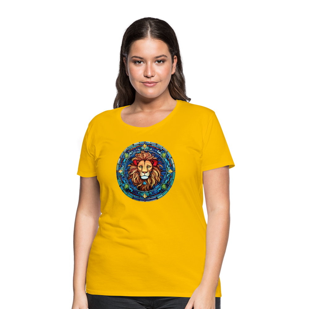 Women's Mosaic Leo Premium T-Shirt - sun yellow