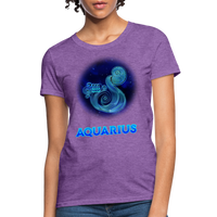 Thumbnail for Women's Stellar Aquarius T-Shirt - purple heather