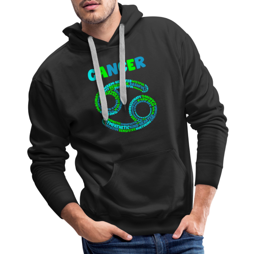 Men's Power Words Cancer Premium Hoodie - black