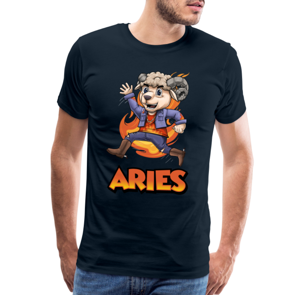 Men's Playful Aries Premium T-Shirt - deep navy