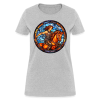 Thumbnail for Women's Mosaic Sagittarius T-Shirt - heather gray