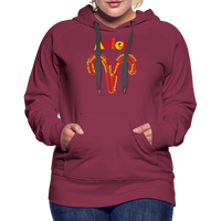 Thumbnail for Women's Power Words Aries Premium Hoodie - burgundy