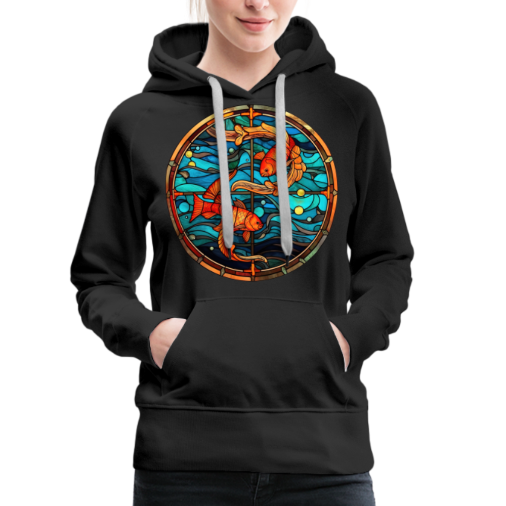 Women’s Mosaic Pisces Premium Hoodie - black