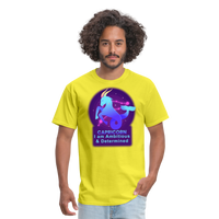 Thumbnail for Men's Neon Capricorn Classic T-Shirt - yellow