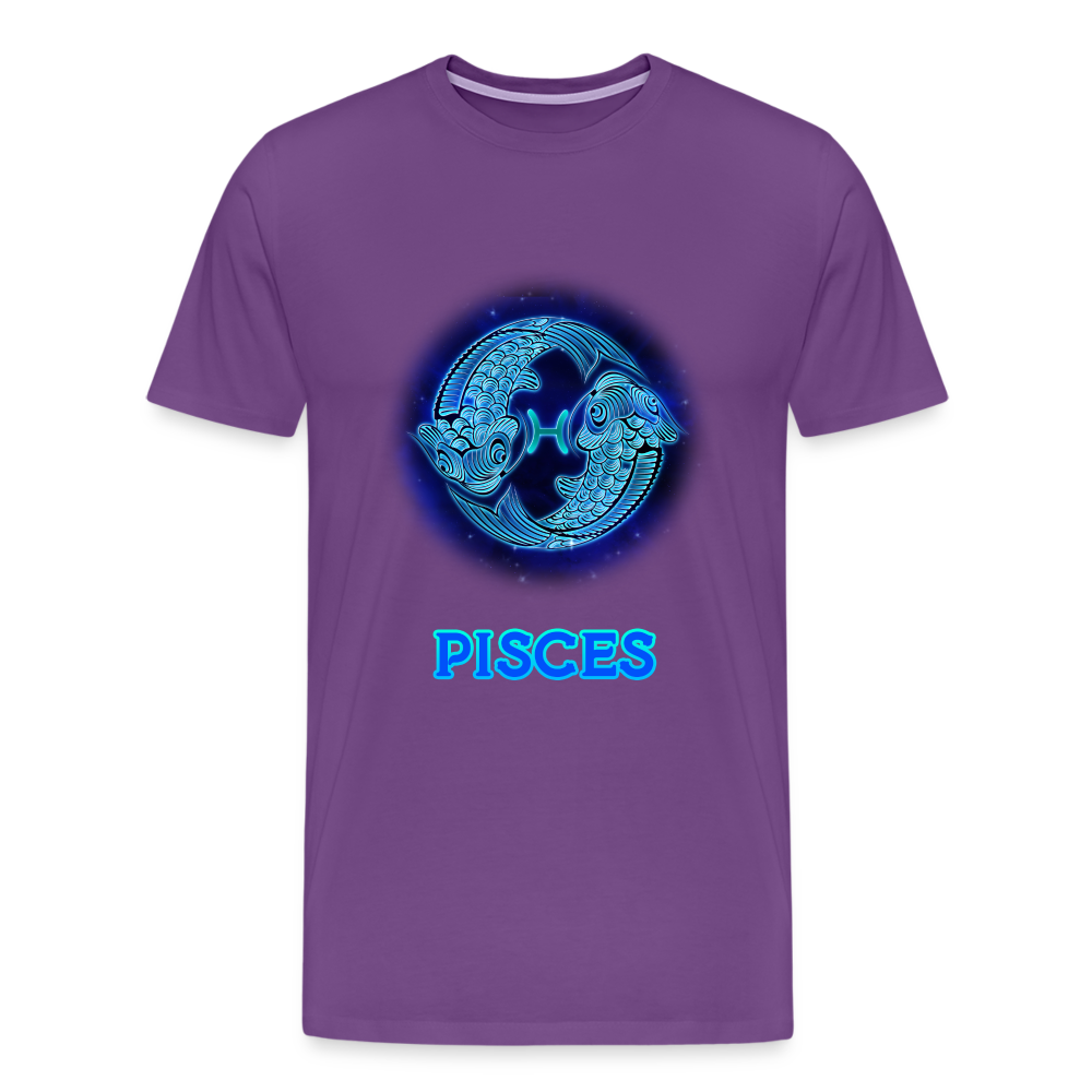 Men's Pisces Premium T-Shirt - purple