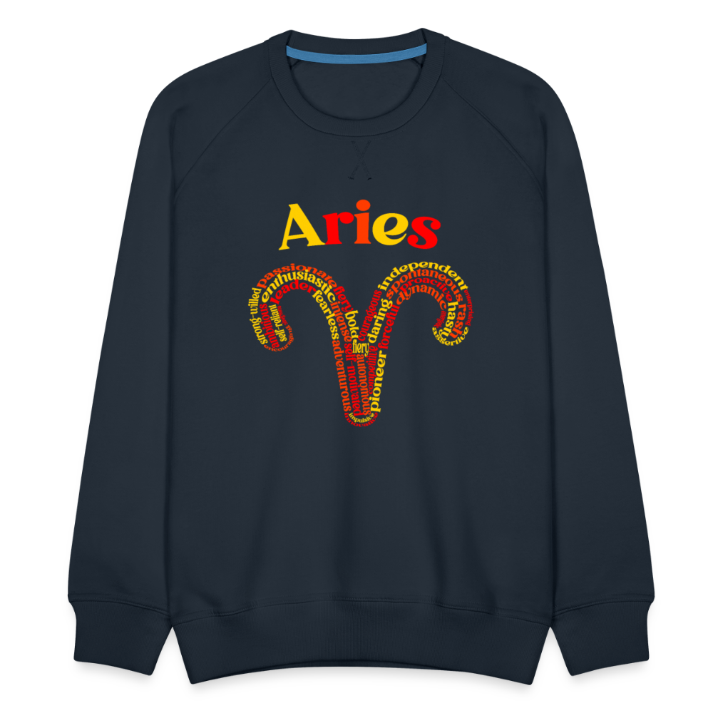 Men's Power Words Aries Premium Sweatshirt - navy