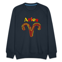 Thumbnail for Men's Power Words Aries Premium Sweatshirt - navy