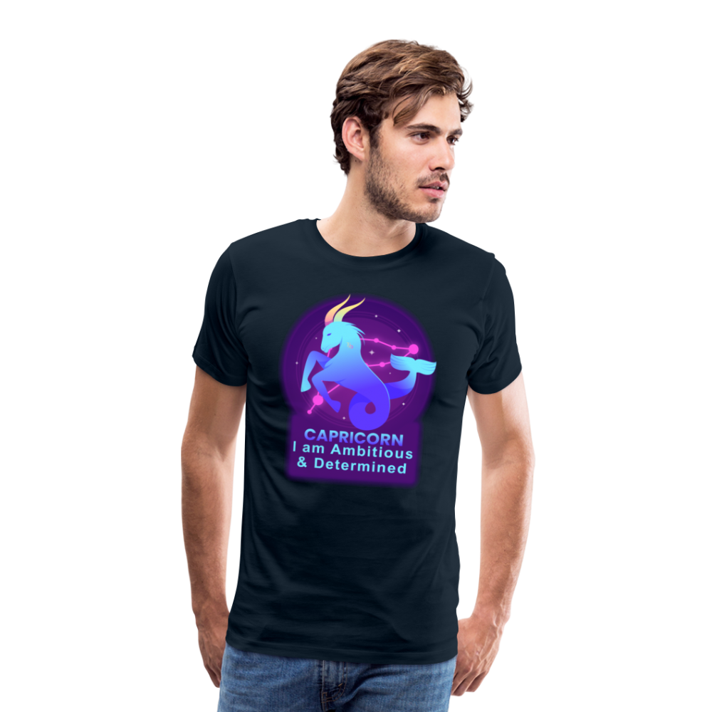 Men's Neon Capricorn Premium T-Shirt - deep navy