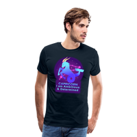 Thumbnail for Men's Neon Capricorn Premium T-Shirt - deep navy