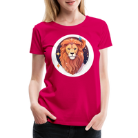 Thumbnail for Women's Symbol Leo Premium T-Shirt - dark pink