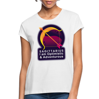 Thumbnail for Women's Glow Sagittarius Relaxed Fit T-Shirt - white