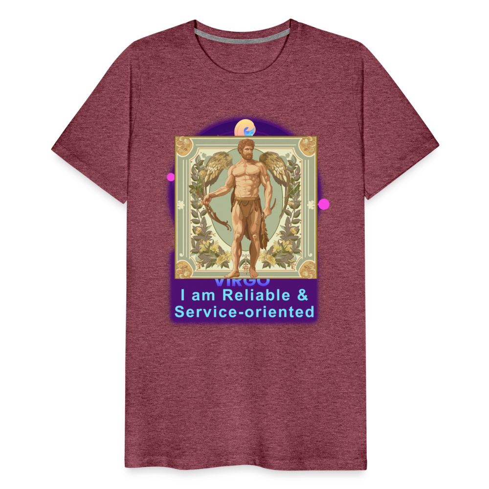 Men's Mythical Virgo Premium T-Shirt - heather burgundy