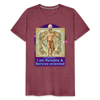 Thumbnail for Men's Mythical Virgo Premium T-Shirt - heather burgundy