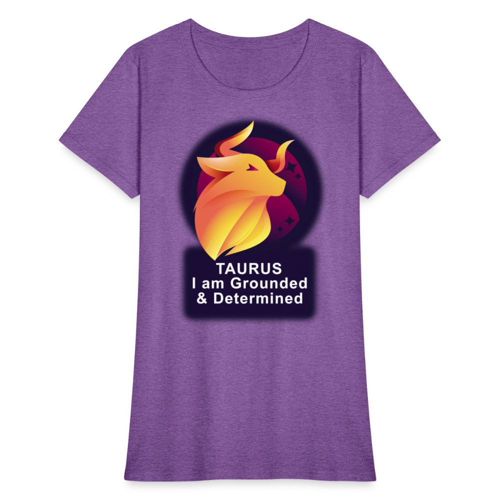 Women's Glow Taurus T-Shirt - purple heather