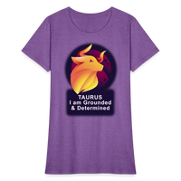 Thumbnail for Women's Glow Taurus T-Shirt - purple heather