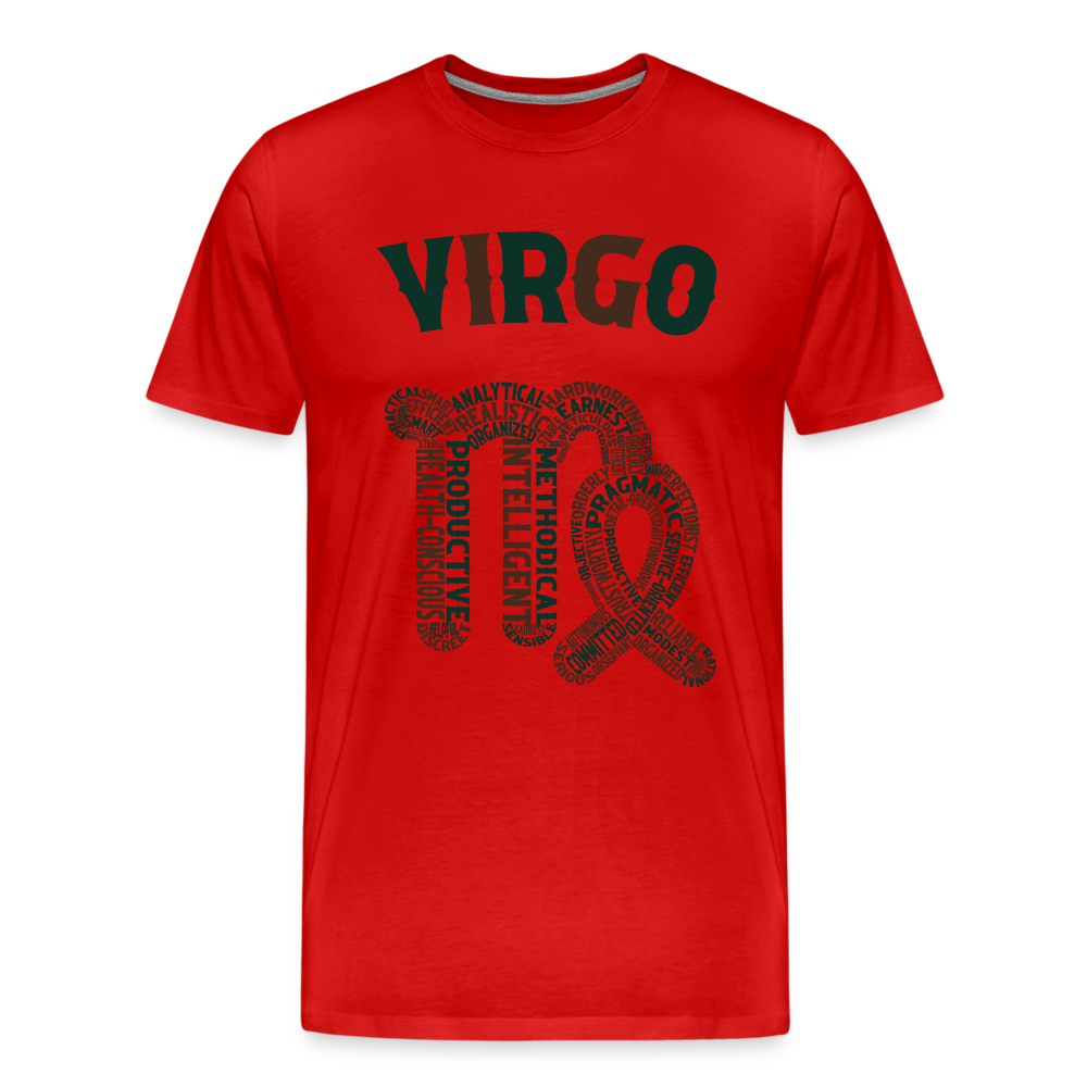 Men's Power Words Virgo Premium T-Shirt - red