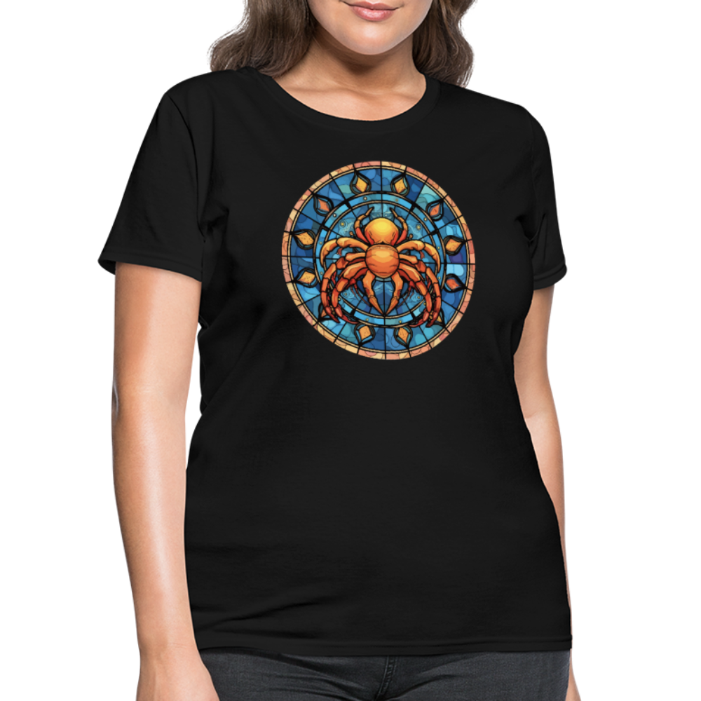 Women's Mosaic Cancer T-Shirt - black