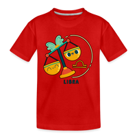 Thumbnail for Kid’s Cartoony Libra Premium Organic T-Shirt - red