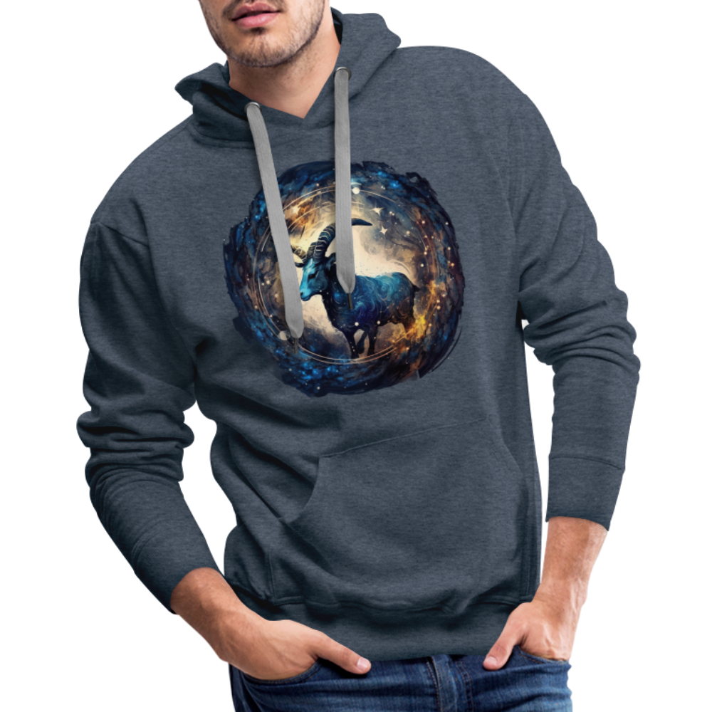 Men’s Mythical Capricorn Premium Hoodie - heather denim