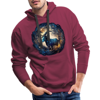 Thumbnail for Men’s Mythical Capricorn Premium Hoodie - burgundy