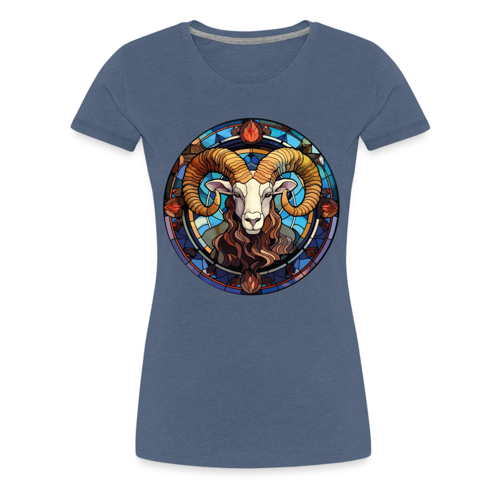 Women’s Mosaic Aries Premium T-Shirt - heather blue