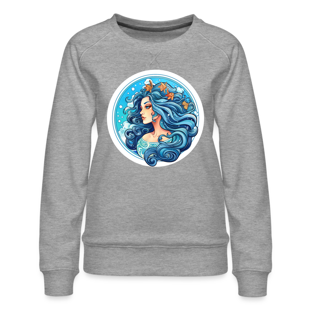 Women’s Symbol Aquarius Premium Sweatshirt - heather grey