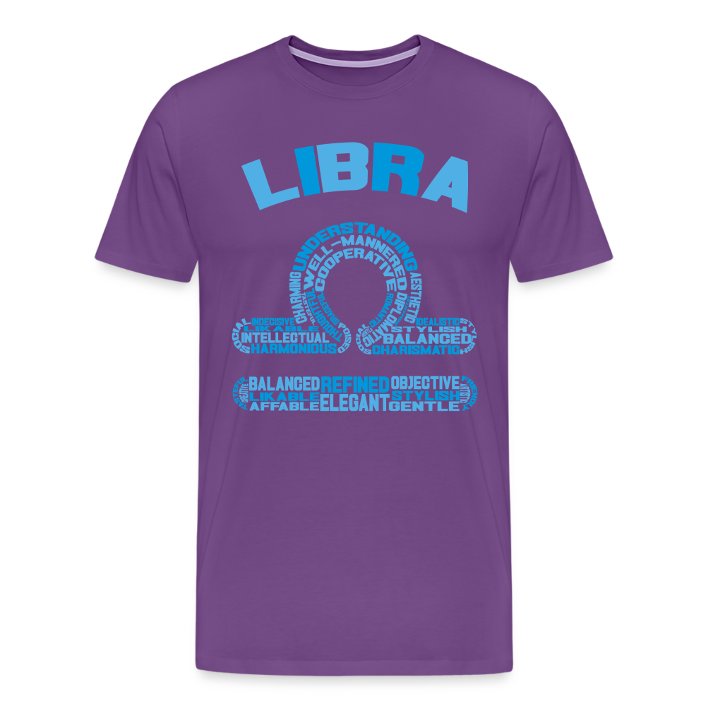 Men's Power Words Libra Premium T-Shirt - purple