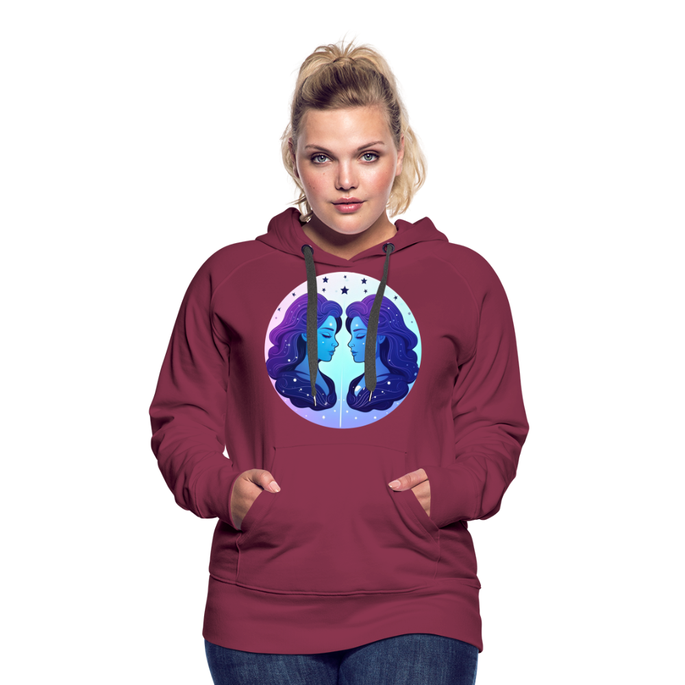 Women’s Magic Gemini Premium Hoodie - burgundy