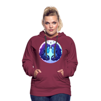 Thumbnail for Women’s Magic Gemini Premium Hoodie - burgundy