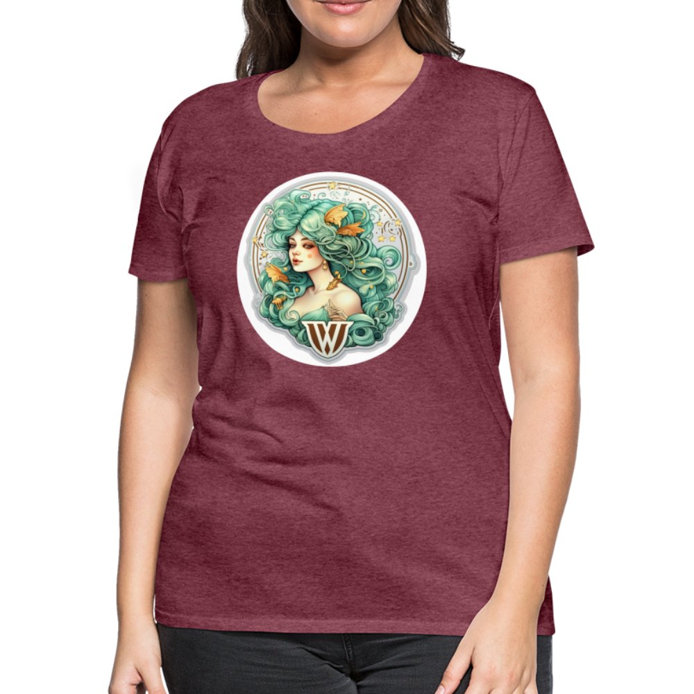 Women’s Symbol Virgo Premium T-Shirt - heather burgundy