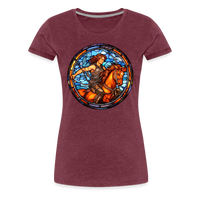 Thumbnail for Women’s Mosaic Sagittarius Premium T-Shirt - heather burgundy