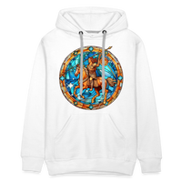 Thumbnail for Men’s Mosaic Sagittarius Premium Hoodie - white