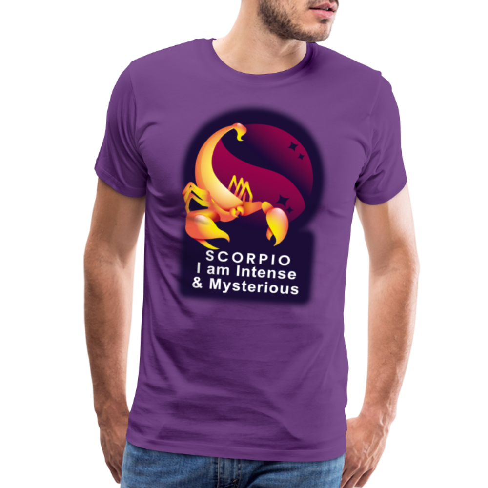 Men's Glow Scorpio Premium T-Shirt - purple