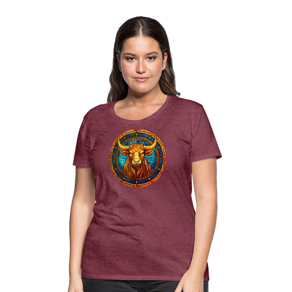 Women’s Mosaic Taurus Premium T-Shirt - heather burgundy