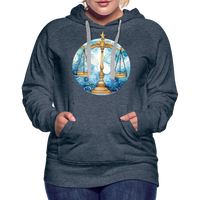 Thumbnail for Women’s Mythical Libra Premium Hoodie - heather denim