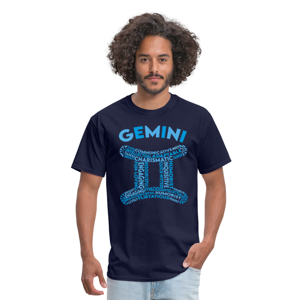 Men's Power Words Gemini Classic T-Shirt - navy