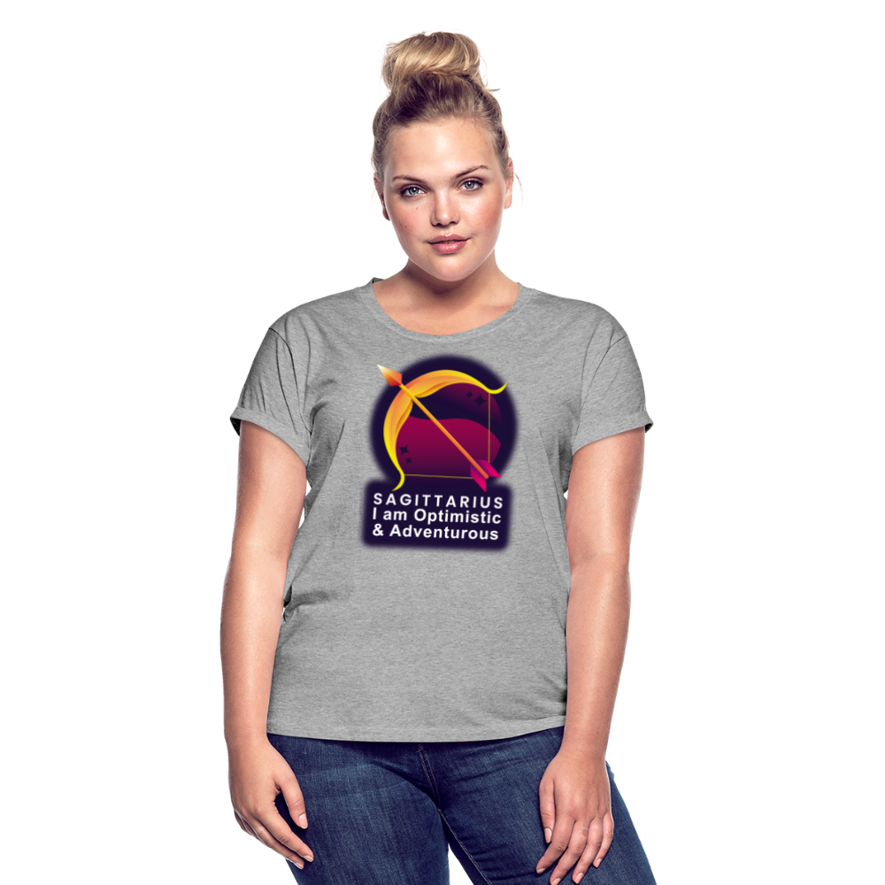 Women's Glow Sagittarius Relaxed Fit T-Shirt - heather gray