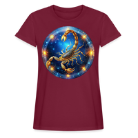 Thumbnail for Women's Mystic Scorpio Relaxed Fit T-Shirt - burgundy