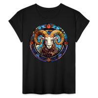 Thumbnail for Women's Mosaic Aries Relaxed Fit T-Shirt - black