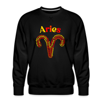 Thumbnail for Men's Power Words Aries Premium Sweatshirt - black