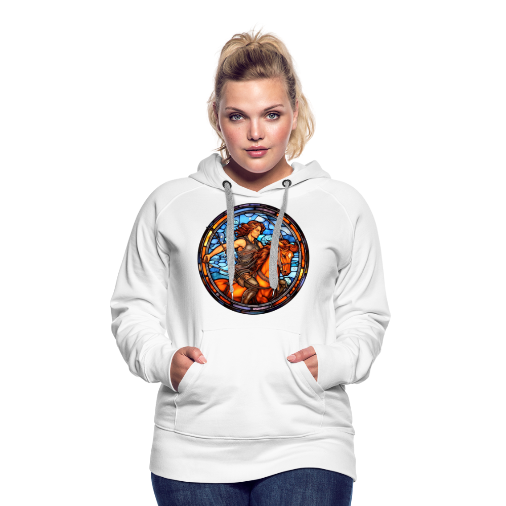 Women’s Mosaic Sagittarius Premium Hoodie - white