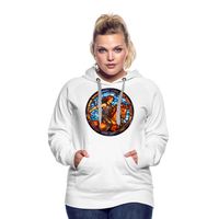 Thumbnail for Women’s Mosaic Sagittarius Premium Hoodie - white