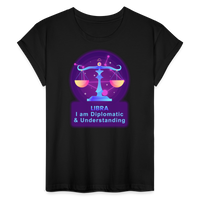 Thumbnail for Women's Neon Libra Relaxed Fit T-Shirt - black