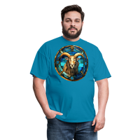 Thumbnail for Men's Mosaic Capricorn Classic T-Shirt - turquoise