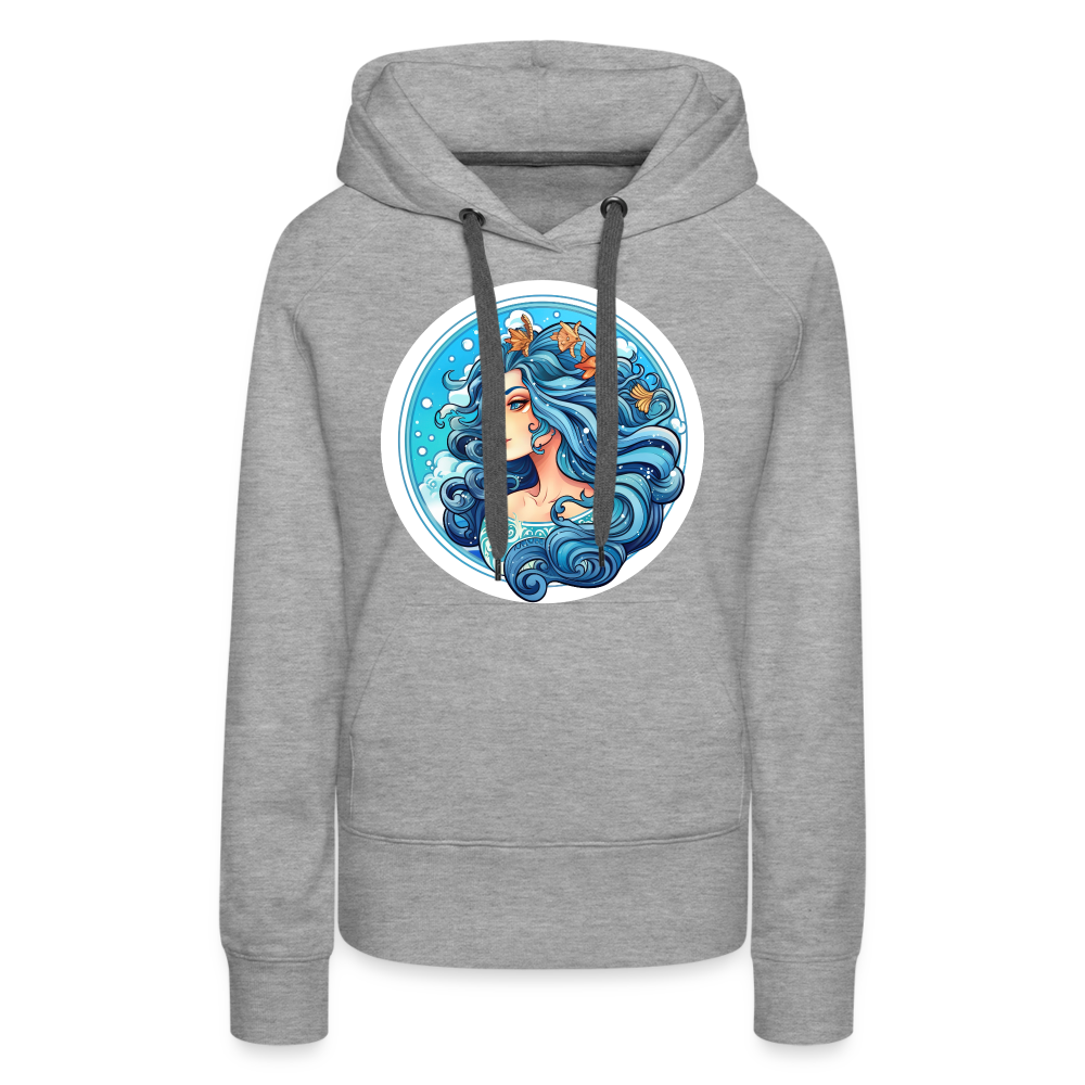 Women’s Symbol Aquarius Premium Hoodie - heather grey