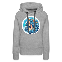 Thumbnail for Women’s Symbol Aquarius Premium Hoodie - heather grey