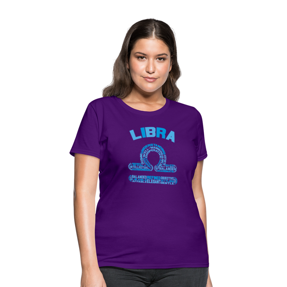 Women's Power Words Libra T-Shirt - purple