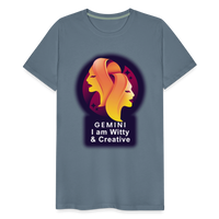 Thumbnail for Men's Glow Gemini Premium T-Shirt - steel blue