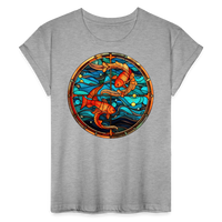 Thumbnail for Women's Mosaic Pisces Relaxed Fit T-Shirt - heather gray