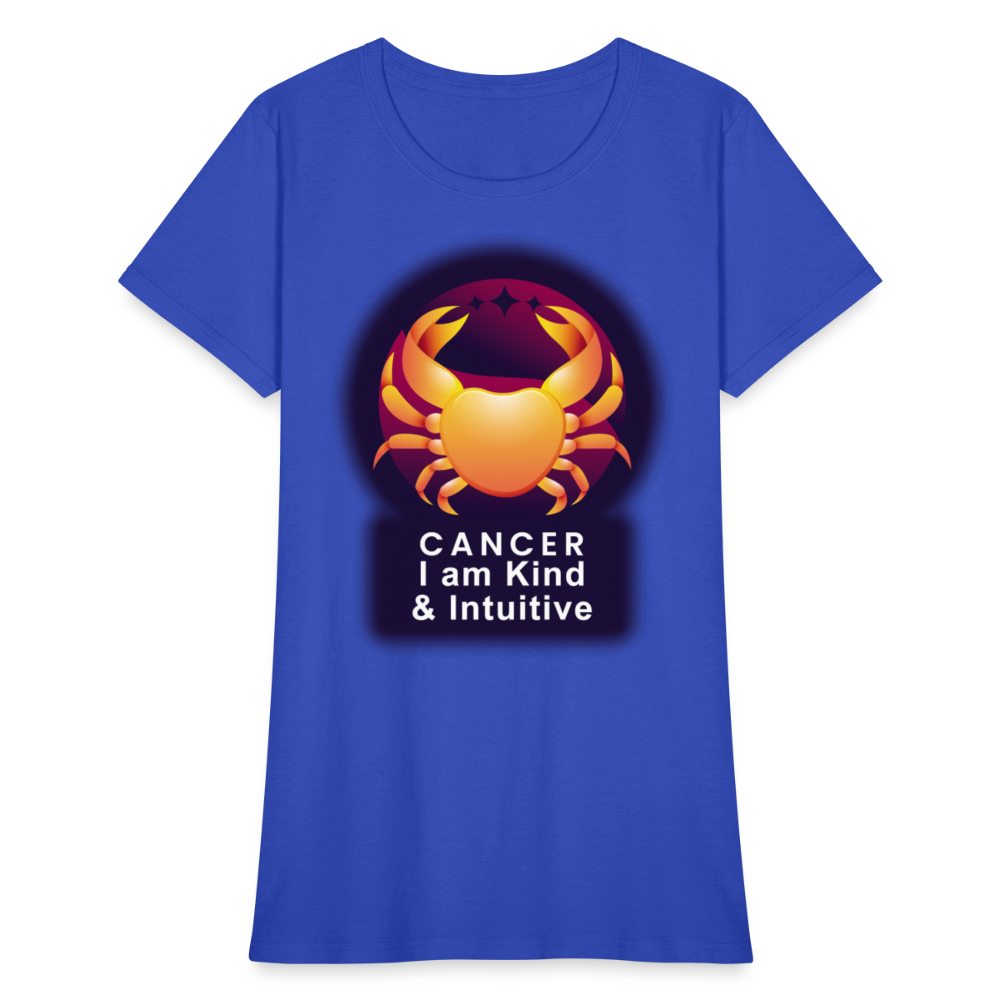 Women's Glow Cancer T-Shirt - royal blue